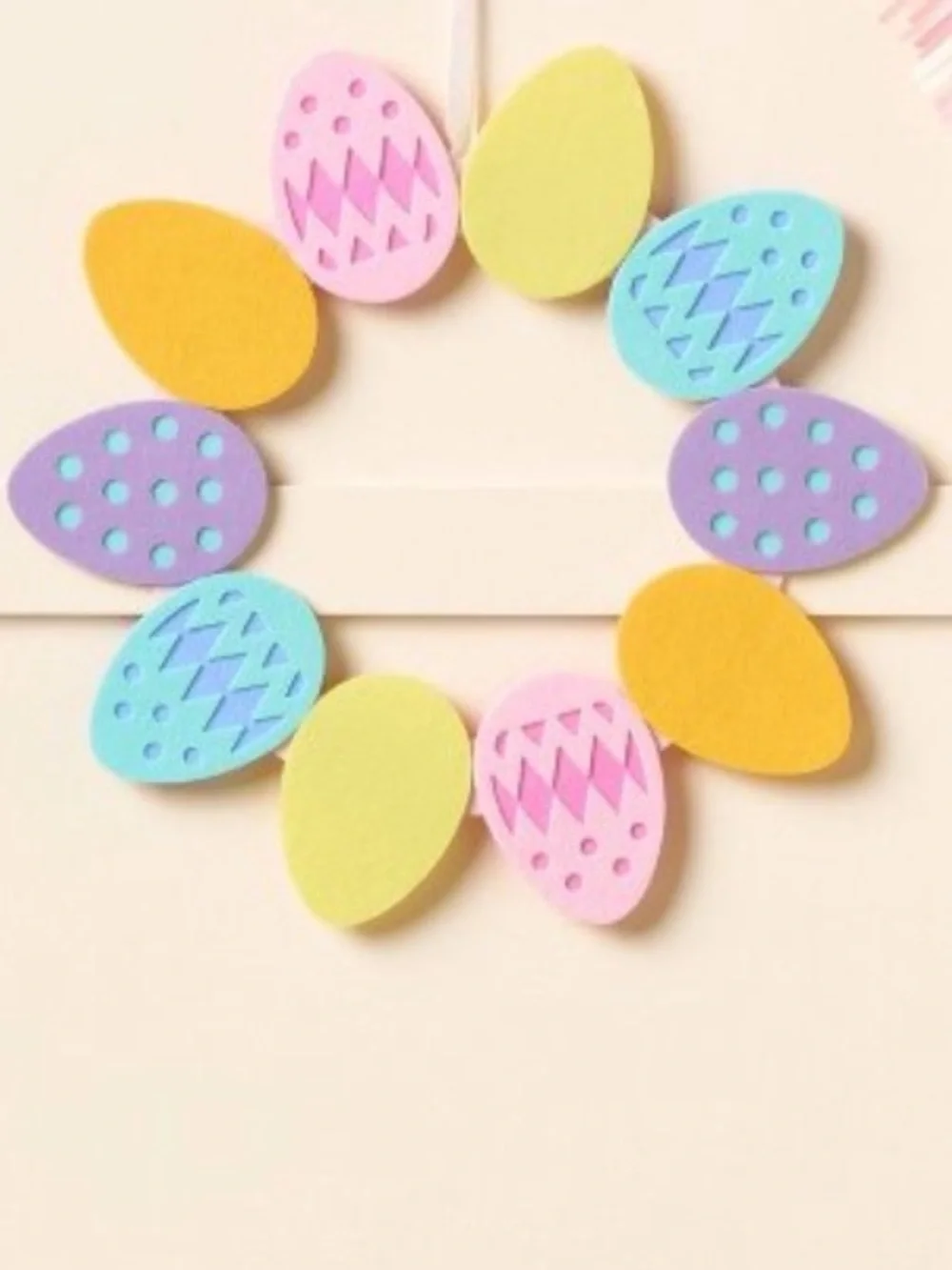 New! Easter Egg Pastel Colors Felt Wreath, Target Spritz Spring 2026
